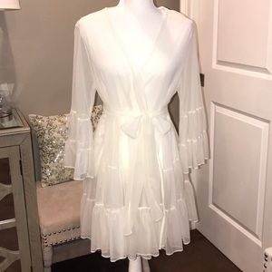 Betsey Johnson sheer white robe